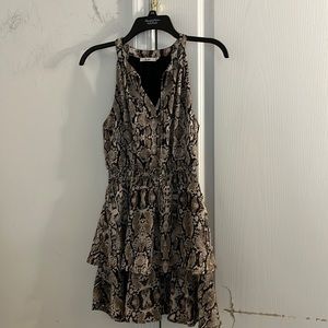 Francesca’s collection Mi Ami sleeveless snake pattern dress. Size XS